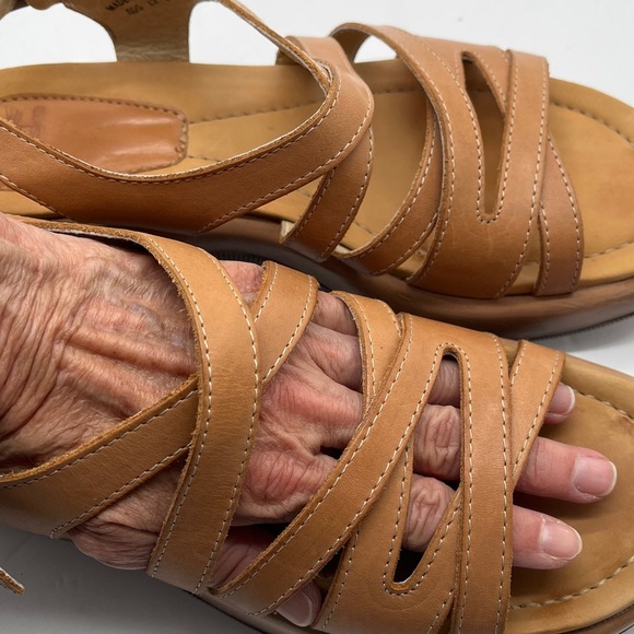 Dansko Lolita Leather Strappy Sandals Women’s US 9.5-10 /40 Tan Chunky Comfort - Picture 14 of 15